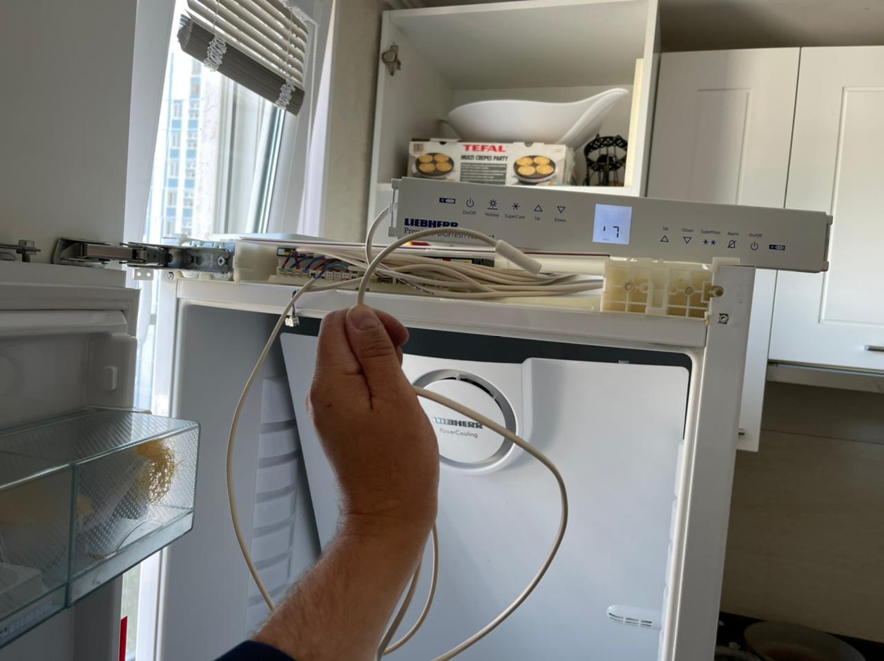замена датчика температуры в холодильнике